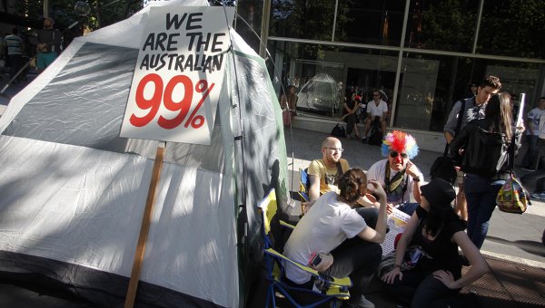 Người biểu tình tại Australia. Ảnh: Reuters