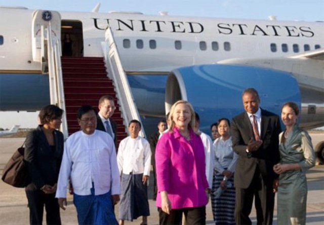 Ngoại trưởng Mỹ Hillary Clinton đã có chuyến thăm lịch sử đến Myanmar. (Nguòn: Internet)