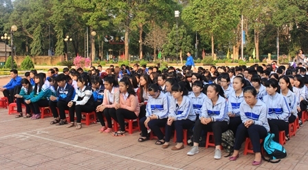 Các thanh niên ưu tú tham dự Lễ kết nạp