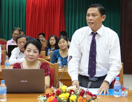 Phó Chủ tịch UND tỉnh Nguyễn Tuấn Hà phát biểu tại buổi gặp mặt.