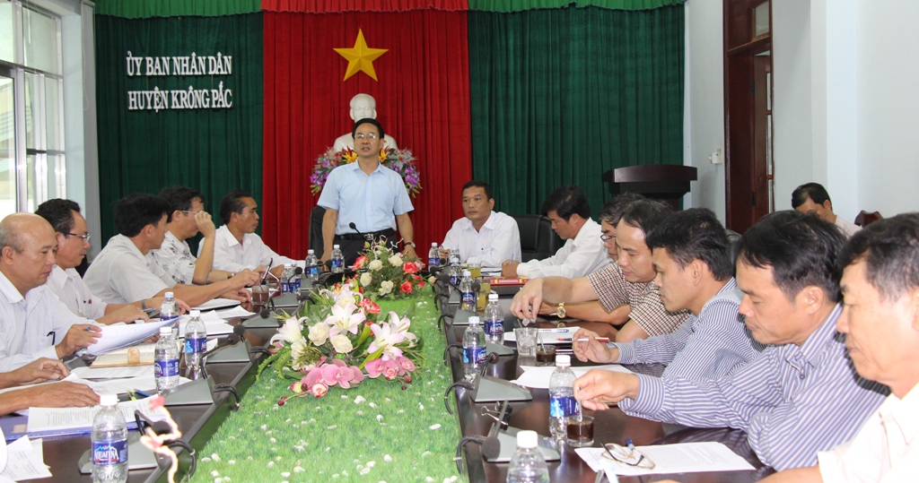 Phó Chủ tịch Liên minh HTX Việt Nam phát biểu tại buổi làm việc