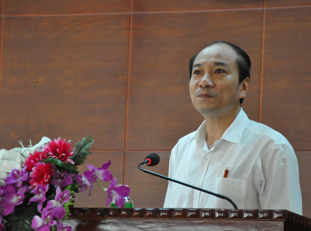 Phó Bí thư Tỉnh ủy, Chủ tịch UBND tỉnh Phạm Ngọc Nghị phát biểu chỉ đạo tại hội nghị