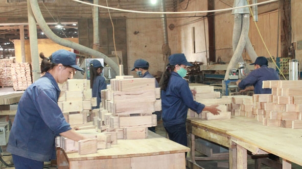 Xưởng  sản xuất  của Công ty Cổ phần  chế biến gỗ cao su  Đắk Lắk  (xã Ea Đrơng, huyện Cư M’gar).   Ảnh: Y. Ngọc
