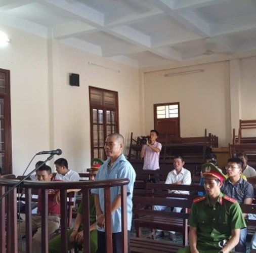 Vương Đình Quyền tại phiên tòa sơ thẩm.