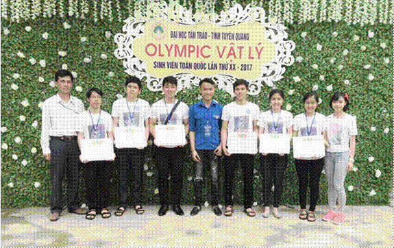 Đội tuyển Trường Đại học Tây Nguyên tham dự kỳ thi Olympic Vật lý sinh viên toàn quốc năm 2017.