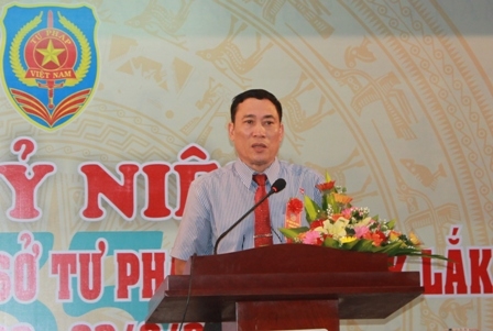 Phó Chủ tịch UBND tỉnh Võ Văn Cảnh phát biểu tại lễ kỷ niệm.
