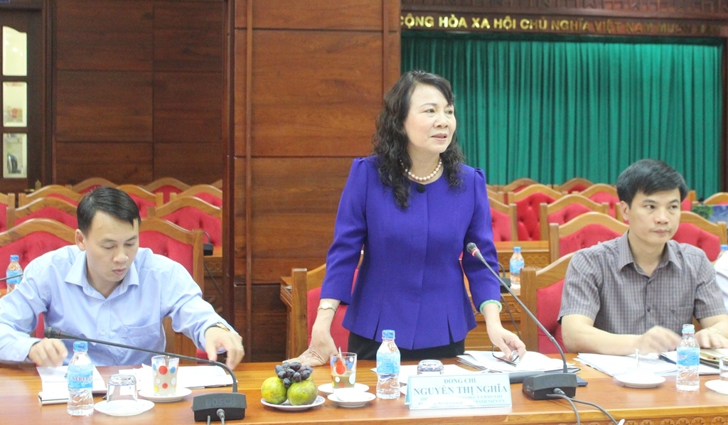 Thứ trưởng Bộ Giáo dục và Đào tạo, Phó Chủ nhiệm Ủy ban Quốc gia về thanh niên Việt Nam Nguyễn Thị Nghĩa phát biểu kết luận buổi làm việc