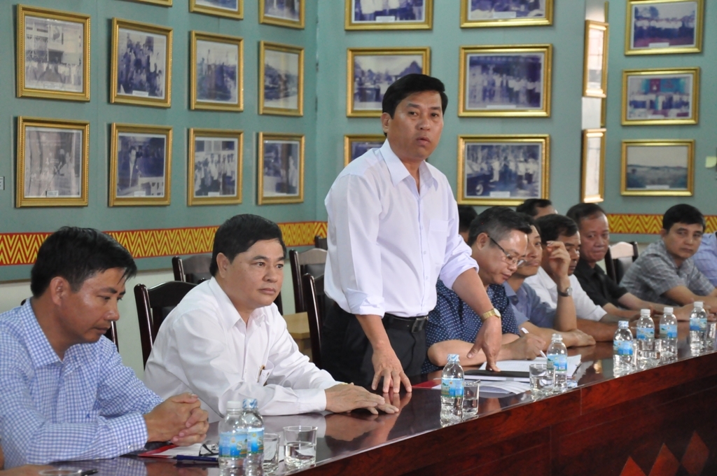 Đồng chí Nguyễn Kính phát biểu nhận nhiệm vụ
