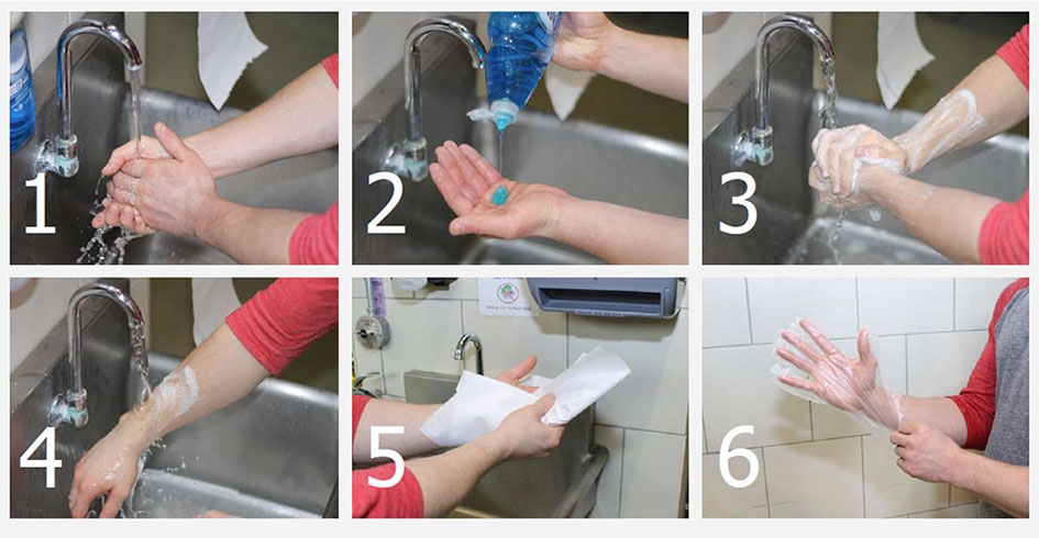 Các bước rửa tay đúng cách bằng xà phòng.  (Ảnh minh họa)