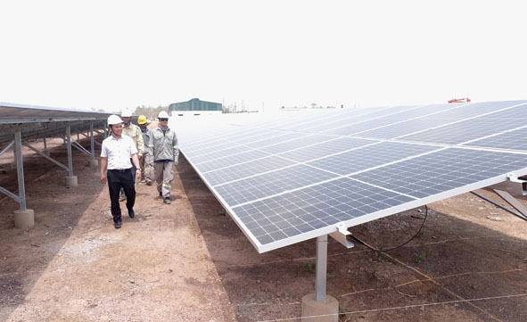 Nhà máy điện mặt trời Long Thành 1 đã hoàn thành 90% dự án, dự kiến vận hành thương mại vào tháng 6-2019.  