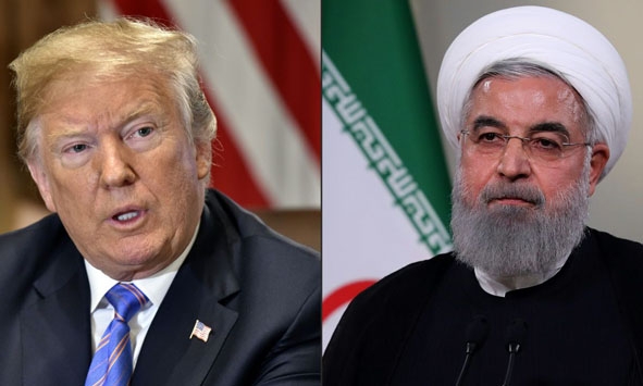    Tổng thống Mỹ Donald Trump (bìa trái) và Tổng thống Iran Hassan Rouhani. (Ảnh: AFP/TTXVN)