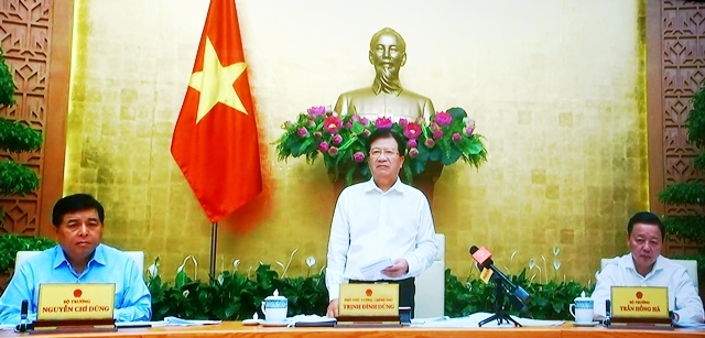 Phó Thủ tướng Chính phủ Trịnh Đình Dũng phát biểu tại Hội nghị.