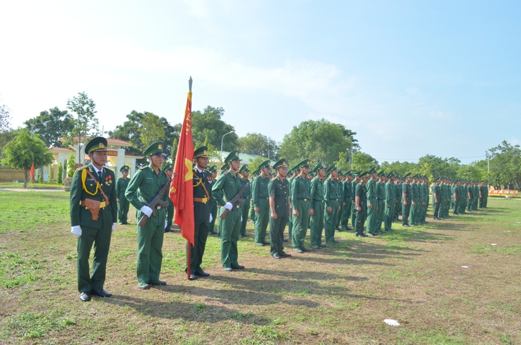 Cán bộ, chiến sĩ tham dự Lễ tuyên thệ