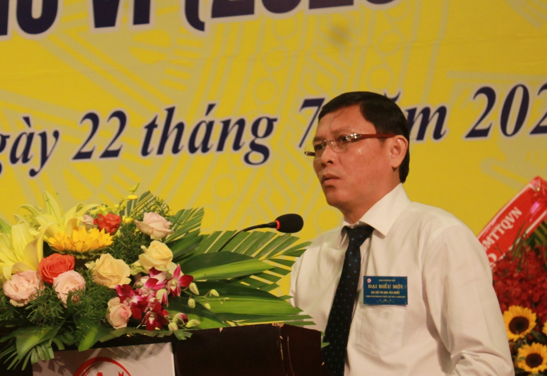 Phó Chủ tịch Thường trực UBND tỉnh Nguyễn Tuấn Hà phát biểu tại Đại hội