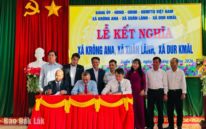 Ký kết nghĩa giữa các xã Xuân Lãnh - Krông Ana - Dur Kmăl