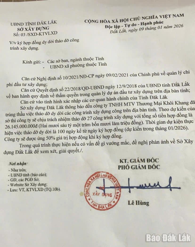 Cảnh báo văn bản giả mạo Sở Xây dựng