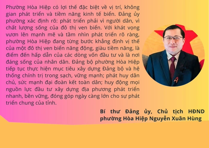 Phường Hòa Hiệp: Hướng đến đô thị năng động, 
       hiện đại và đáng sống