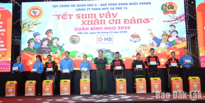 Công ty TNHH MTV Cà phê 15 tổ chức chương trình “Tết sum vầy - Xuân ơn Đảng” và “Chợ Tết Công đoàn” năm 2026