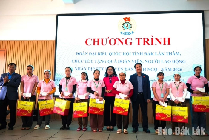 Đoàn ĐBQH tỉnh thăm và chúc Tết công nhân, người lao động tại Khu công nghiệp Hòa Phú