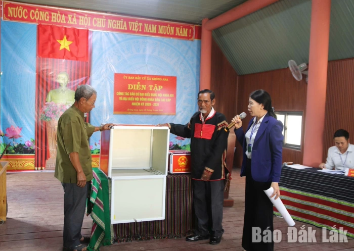 Xã Krông Ana diễn tập công tác bầu cử
