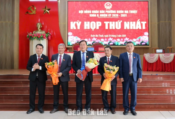 HĐND phường Buôn Ma Thuột bầu các chức danh chủ chốt nhiệm kỳ 2026 - 2031