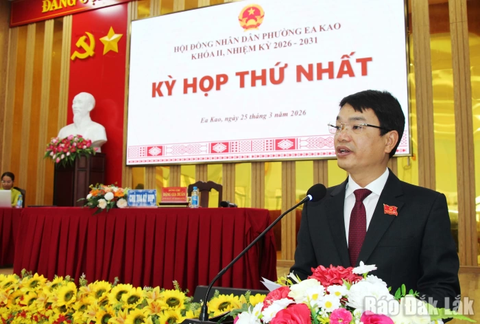 HĐND phường Ea Kao khóa II, nhiệm kỳ 2026 - 2031 tổ chức Kỳ họp thứ Nhất
