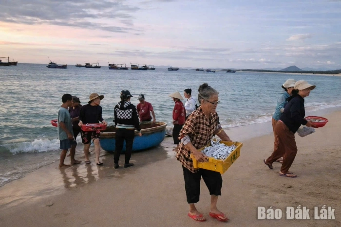 Bình minh bến cá