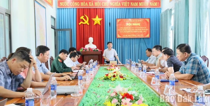 Xã Ea Kly: Công bố kết quả bầu cử và danh sách người trúng cử đại biểu HĐND xã, nhiệm kỳ 2026 - 2031