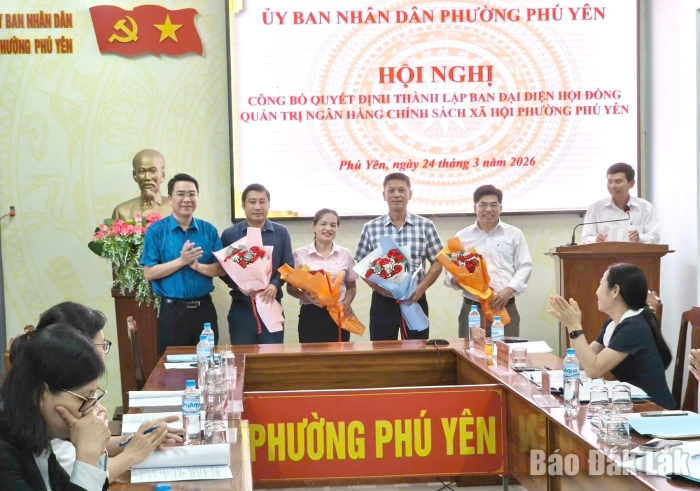 Thành lập Ban đại diện HĐQT Ngân hàng Chính sách xã hội phường Phú Yên