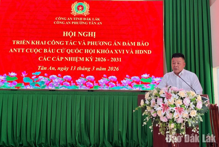 Phường Tân An triển khai phương án bảo đảm an ninh trật tự phục vụ bầu cử