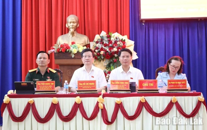 Đoàn ĐBQH tỉnh tiếp xúc cử tri xã Ea Knốp và Cư Prao