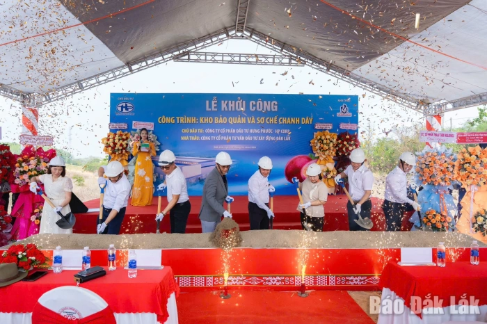 Khởi công công trình Kho bảo quản và sơ chế chanh dây tại xã Ea Wer