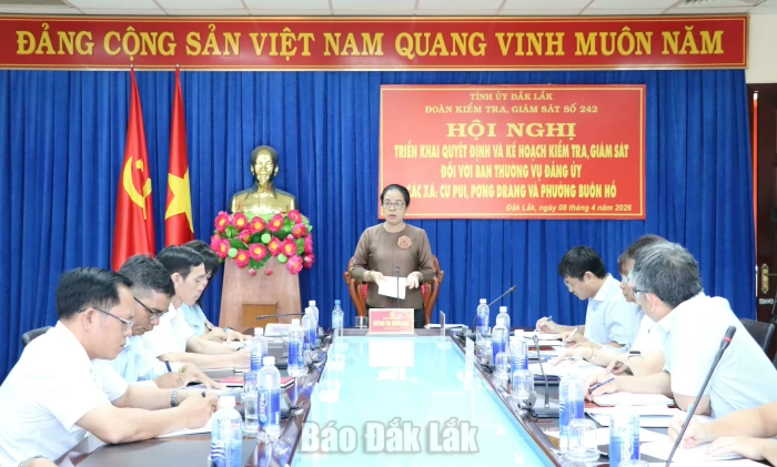 Kiểm tra, giám sát việc thực hiện các nghị quyết của Đảng tại xã Cư Pui, Pơng Drang và phường Buôn Hồ