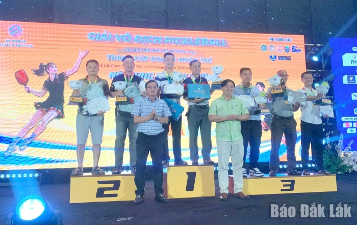 Bế mạc Giải vô địch Pickleball Du lịch tỉnh Đắk Lắk mở rộng năm 2026