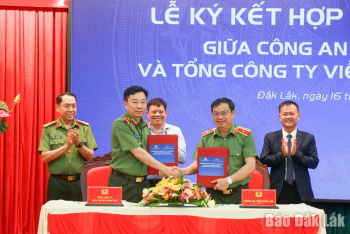 Công an tỉnh Đắk Lắk ký kết thỏa thuận hợp tác với MobiFone