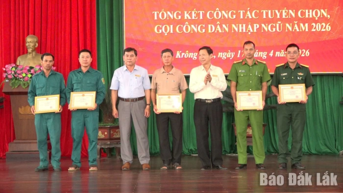 Xã Krông Búk tổng kết công tác tuyển quân năm 2026