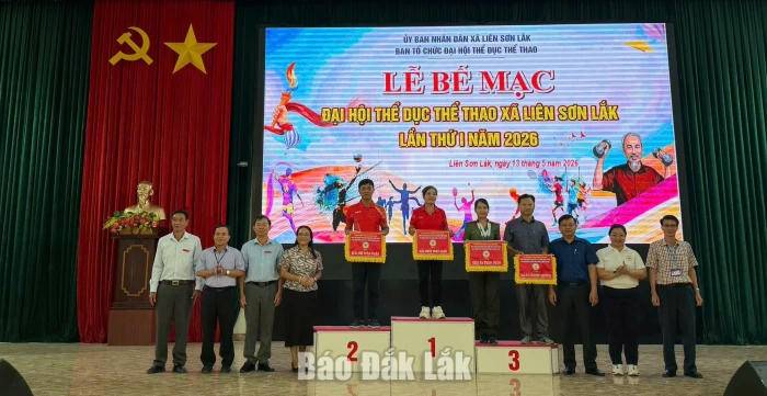 Cụm số 2 giành giải Nhất toàn đoàn tại Đại hội thể dục thể thao xã Liên Sơn Lắk