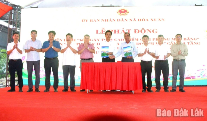 Xã Hòa Xuân phát động chiến dịch “60 ngày đêm cao điểm giải phóng mặt bằng” các dự án trọng điểm