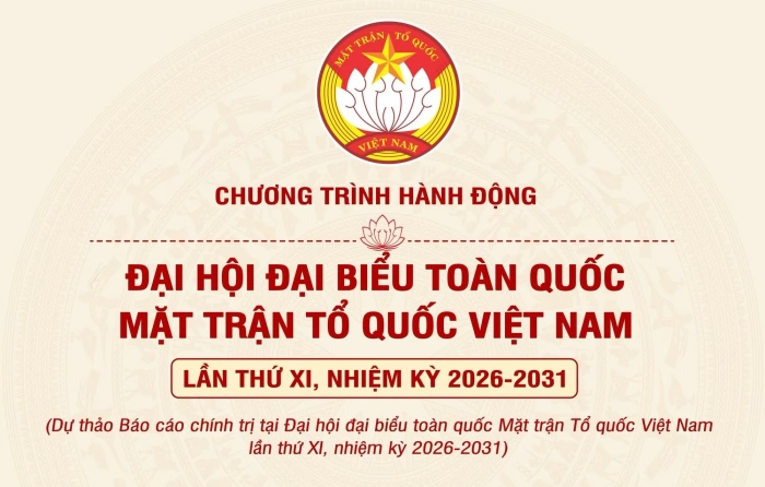 (Infographic) Chương trình hành động Đại hội đại biểu toàn quốc Mặt trận Tổ quốc Việt Nam lần thứ XI, nhiệm kỳ 2026-2031