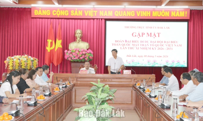 Thường trực Tỉnh ủy gặp mặt Đoàn đại biểu Đắk Lắk dự Đại hội MTTQ Việt Nam lần thứ XI