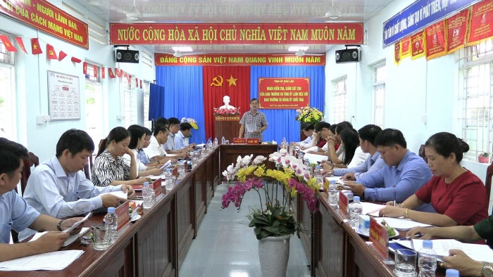 Đoàn kiểm tra, giám sát số 250 của Ban Thường vụ Tỉnh ủy làm việc với xã Suối Trai