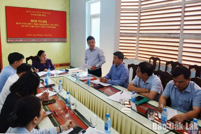 Cụm thi đua số 1 triển khai Hội thi Báo cáo viên, tuyên truyền viên năm 2026