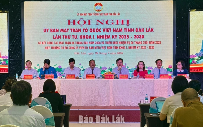 Ủy ban MTTQ Việt Nam tỉnh triển khai nhiệm vụ trọng tâm 6 tháng cuối năm 2026