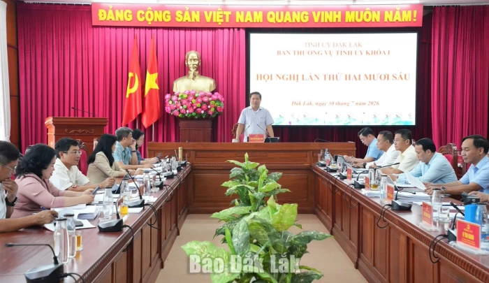 Hội nghị Ban Thường vụ Tỉnh ủy: Hoàn thiện Kế hoạch phát triển kinh tế - xã hội giai đoạn 2026 - 2030, tạo nền tảng tăng trưởng bền vững
