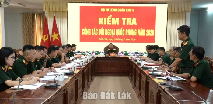 Kiểm tra công tác đối ngoại quốc phòng của Bộ Chỉ huy Quân sự tỉnh Đắk Lắk