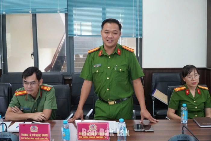 Khảo sát công tác tiếp nhận tin báo về tội phạm tại xã Krông Pắc