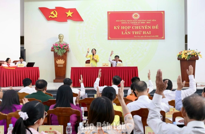 HĐND phường Phú Yên thông qua nghị quyết về biên chế năm 2026 và công tác nhân sự