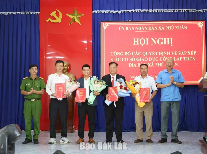 Xã Phú Xuân còn 7 trường học sau sắp xếp