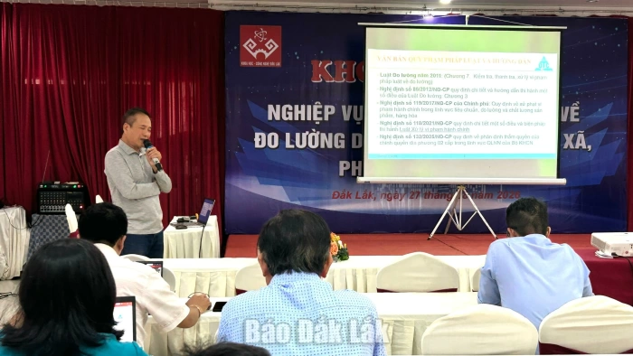 Tập huấn nghiệp vụ kiểm tra đo lường cho 45 cán bộ cấp xã