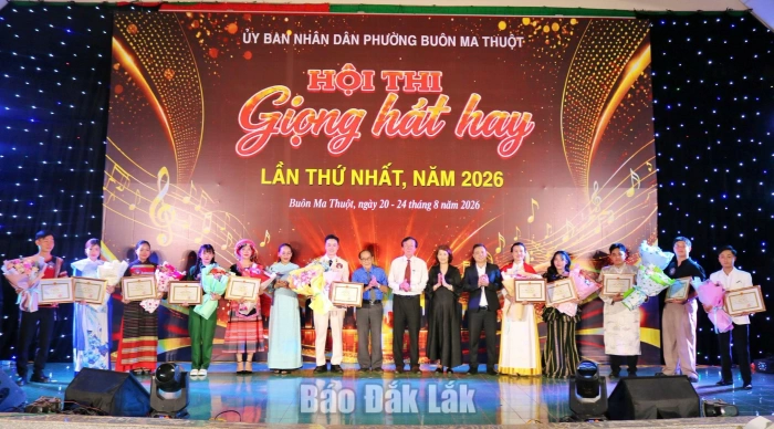 Phường Buôn Ma Thuột trao giải Hội thi Giọng hát hay lần thứ nhất